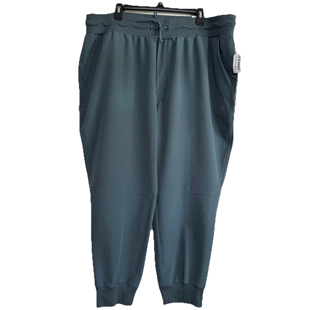 Old Navy Jogger‎ Pants Women's 2X Teal Elastic Waist Straight Leg Drawstring